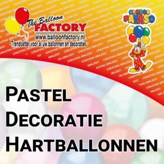 Pastel/Decoratie Hartballonnen