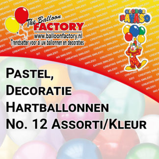 No. 12 Hartballon assorti/op kleur